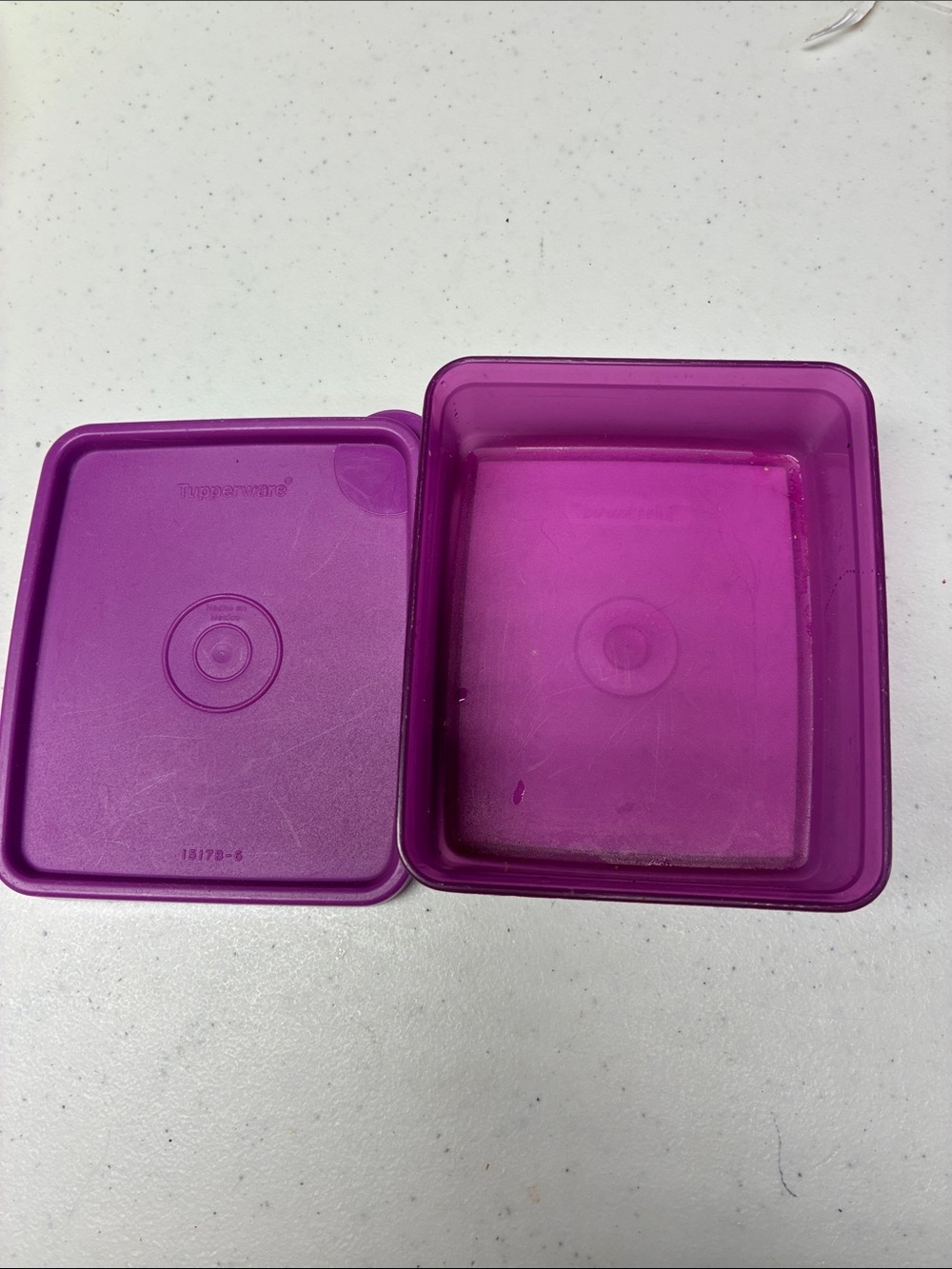 Vintage Tupperware Mini Storage Snack Container with Lid Purple